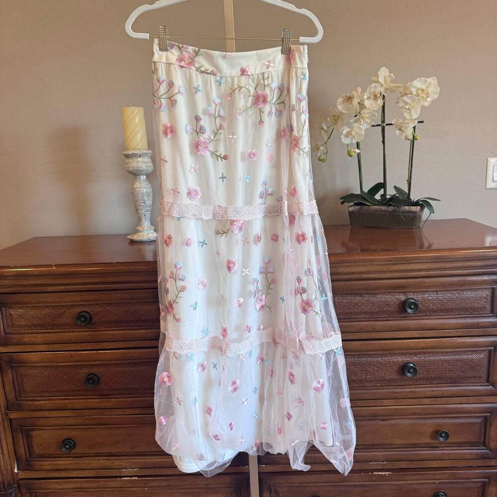 Altar’d State Ambrose Floral Embroidered Top & Skirt Set NWT Small - Picture 3 of 14